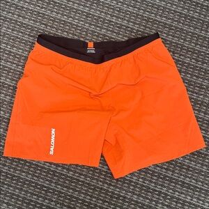 Salomon Cross 7” Running Shorts with liner. Size M. Burnt Orange.